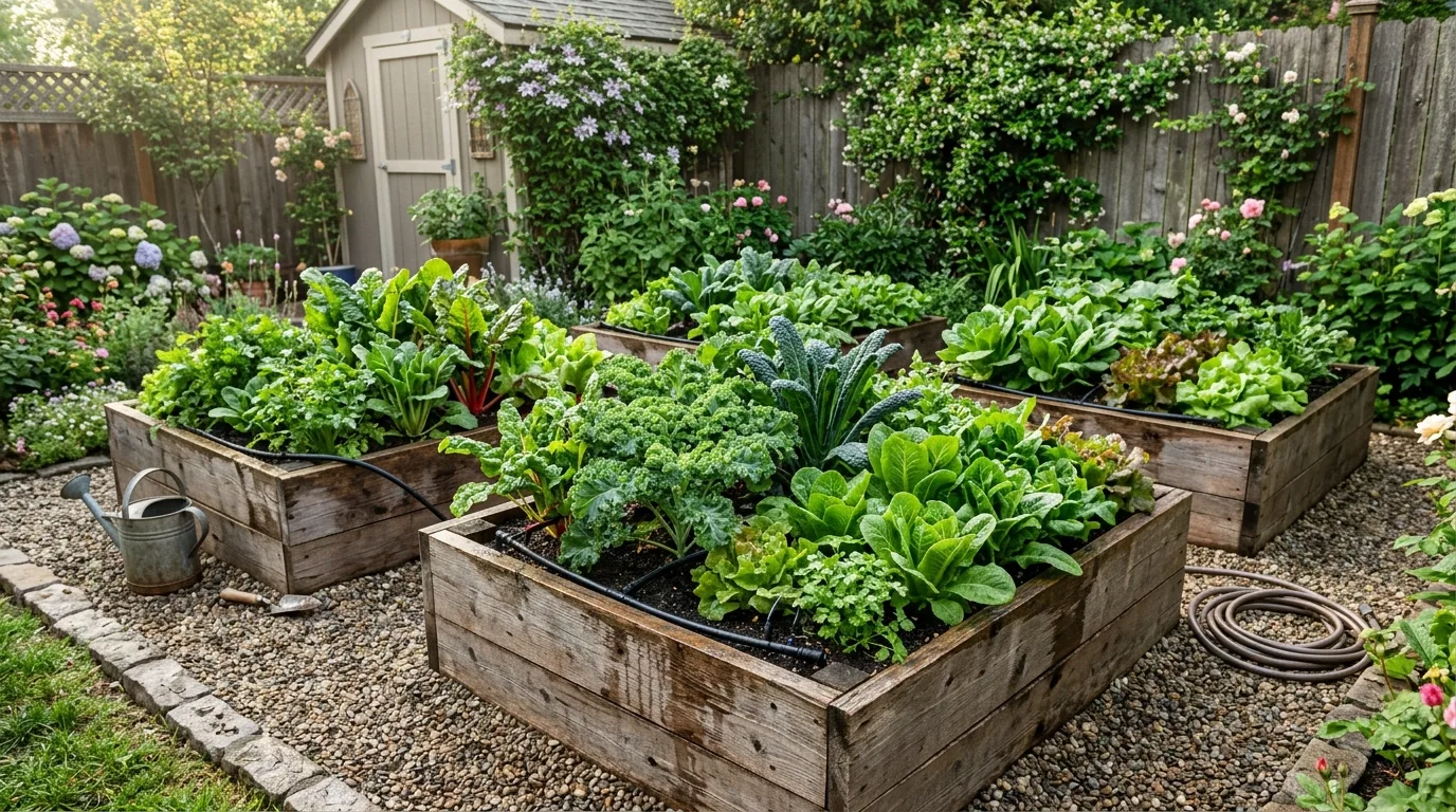 Raised Beds With Built-In Irrigation